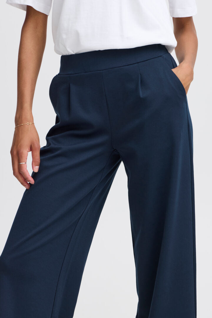 B Young Zeta Wide Leg Navy Trousers  image 0