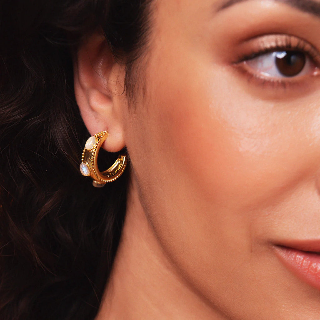 Daphne Gold Hoop Earrings image 4
