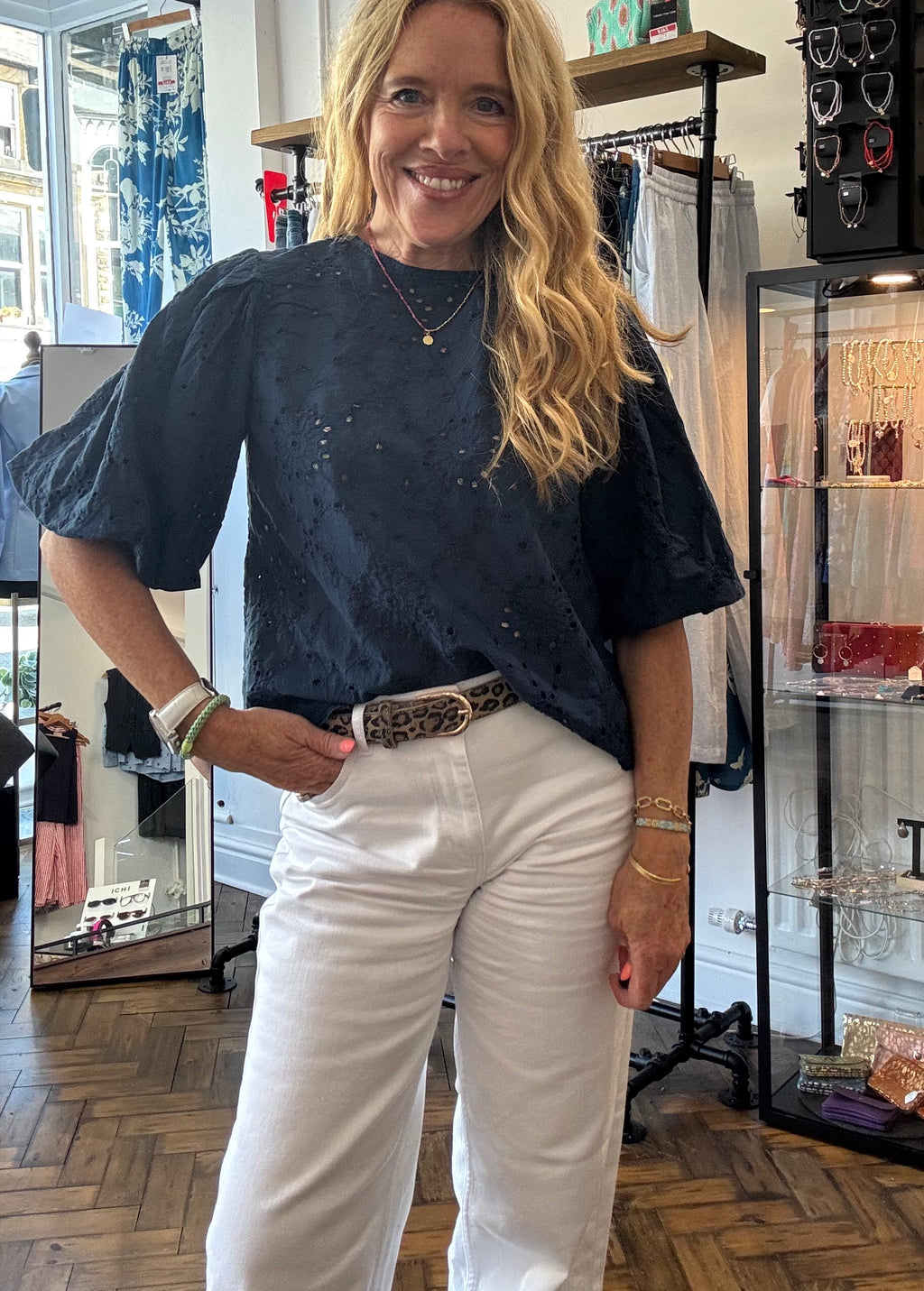Harper Cotton Broderie Blouse Top image 0
