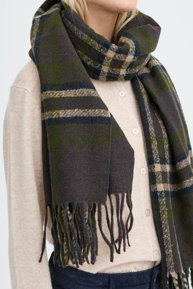 B Young Checked Scarf