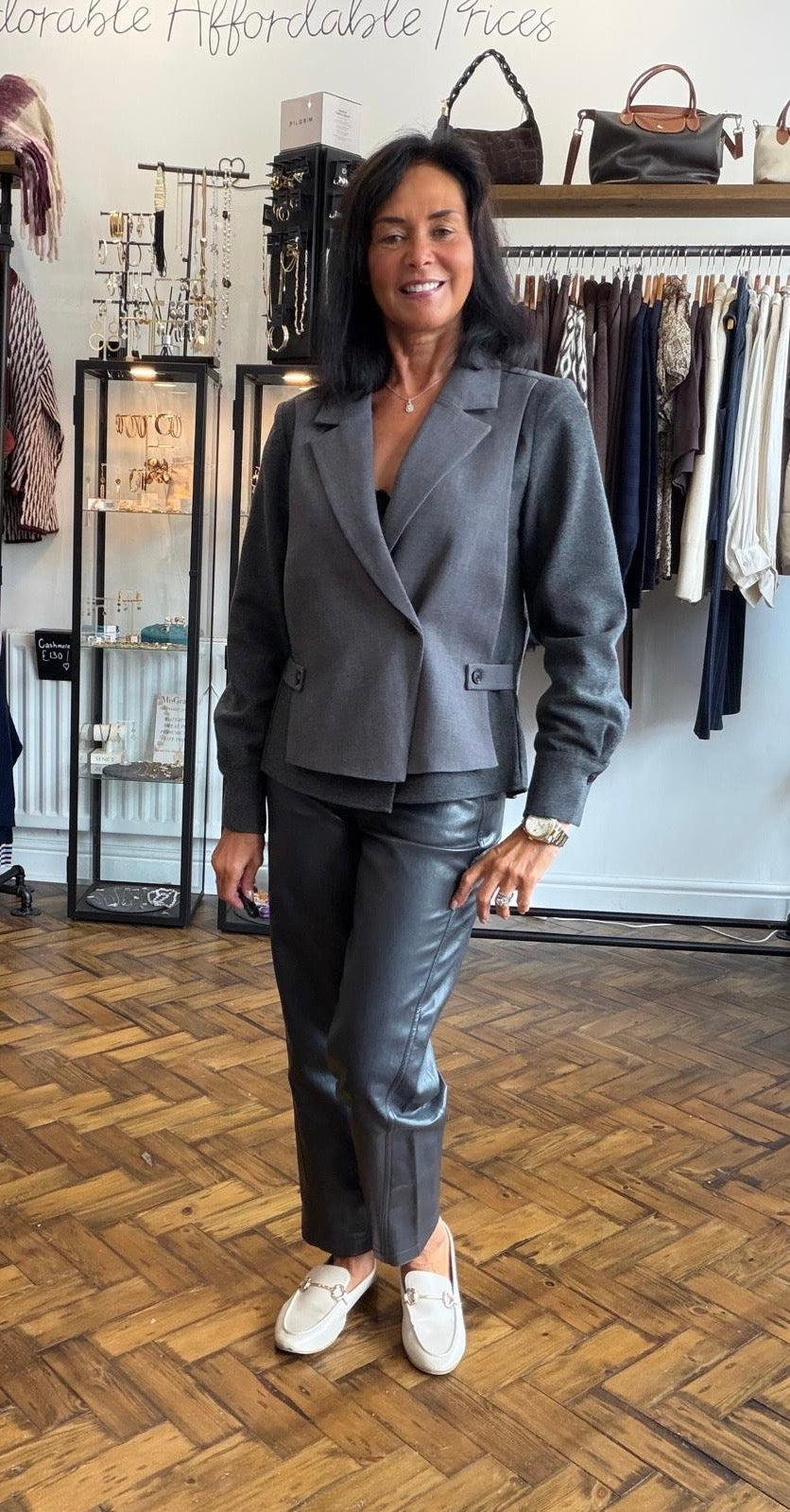 Lottie Faux Leather Carrot Fit Trousers