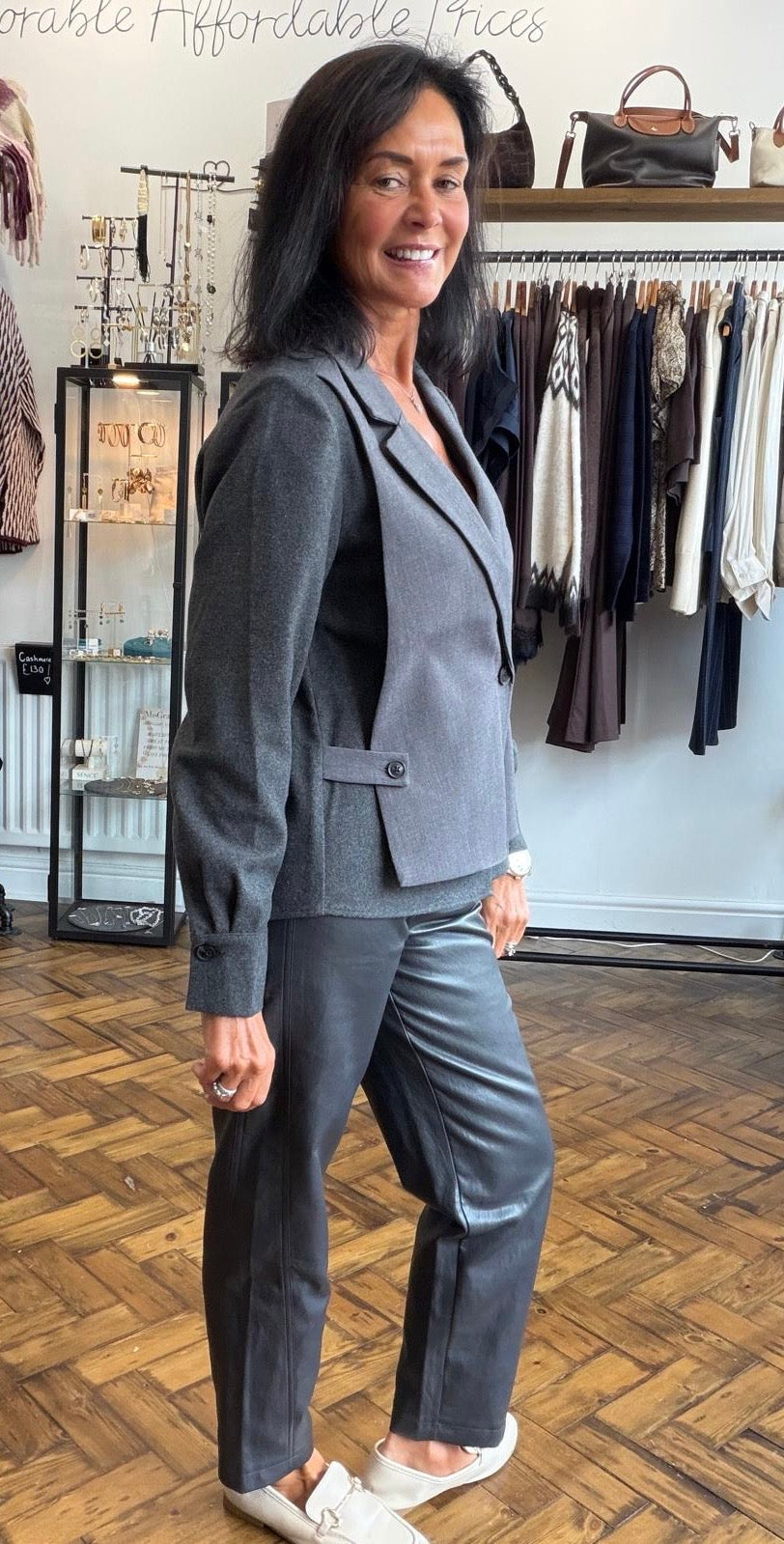 Lottie Faux Leather Carrot Fit Trousers