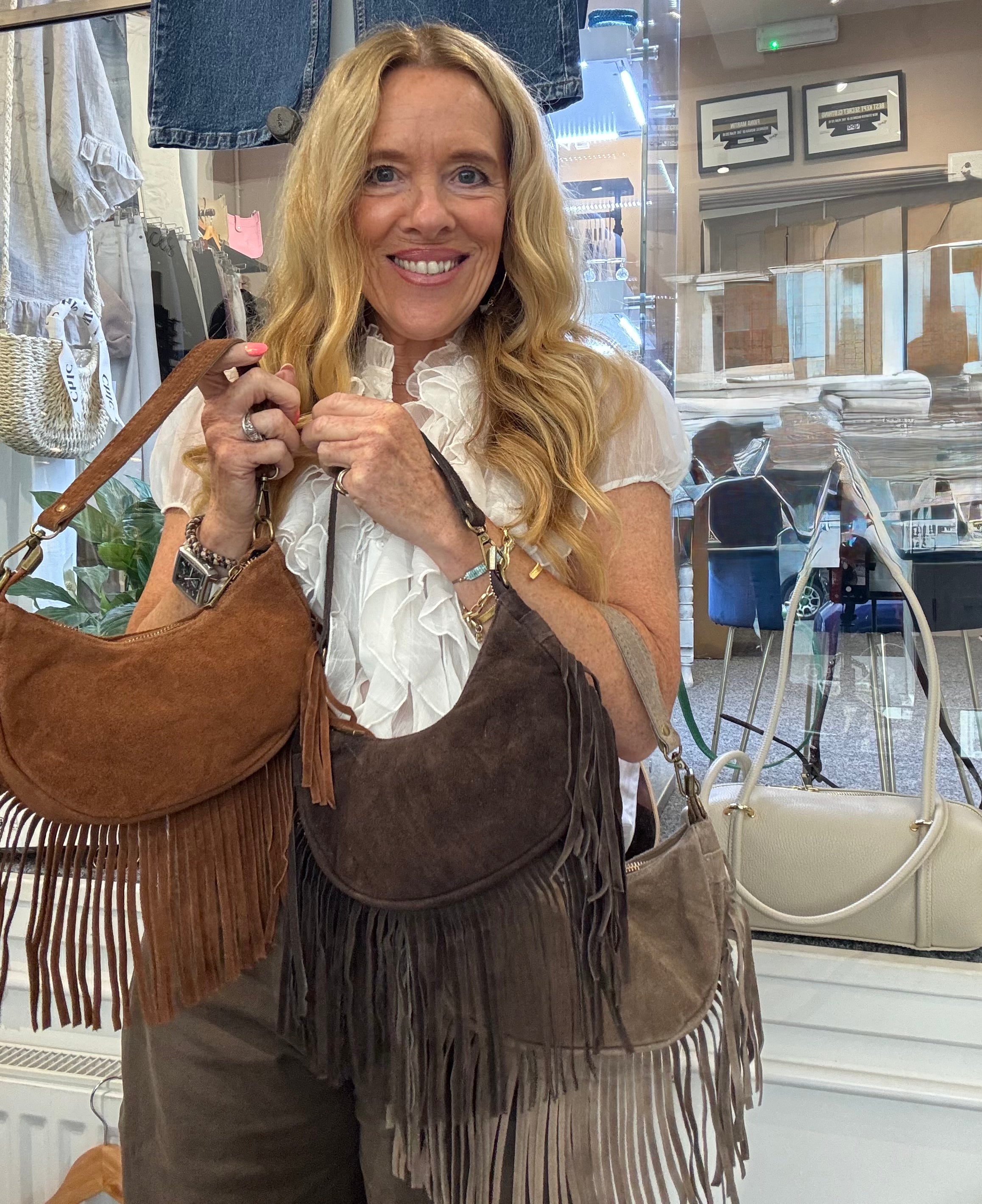 Nashville Suede Fringe Bag