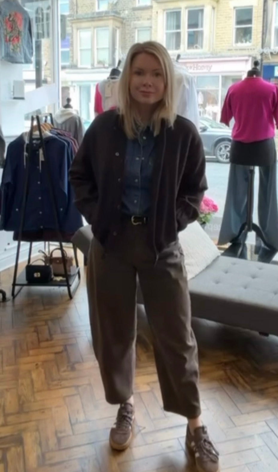 B Young Chocolate Brown Bomber Jacket