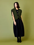 Gemma Heavy Jersey Bubble Skirt Dress in Black