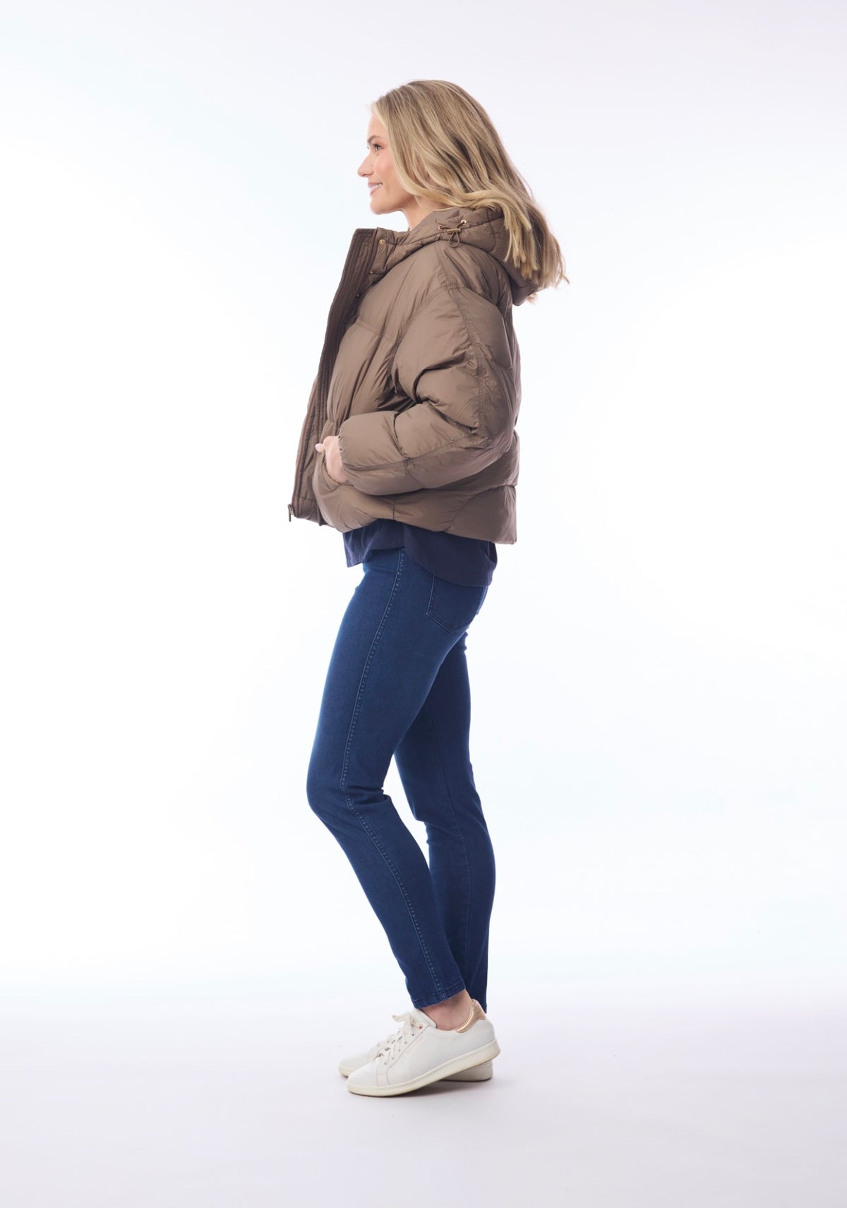 Orientique Cropped Puffer Jacket with Hood