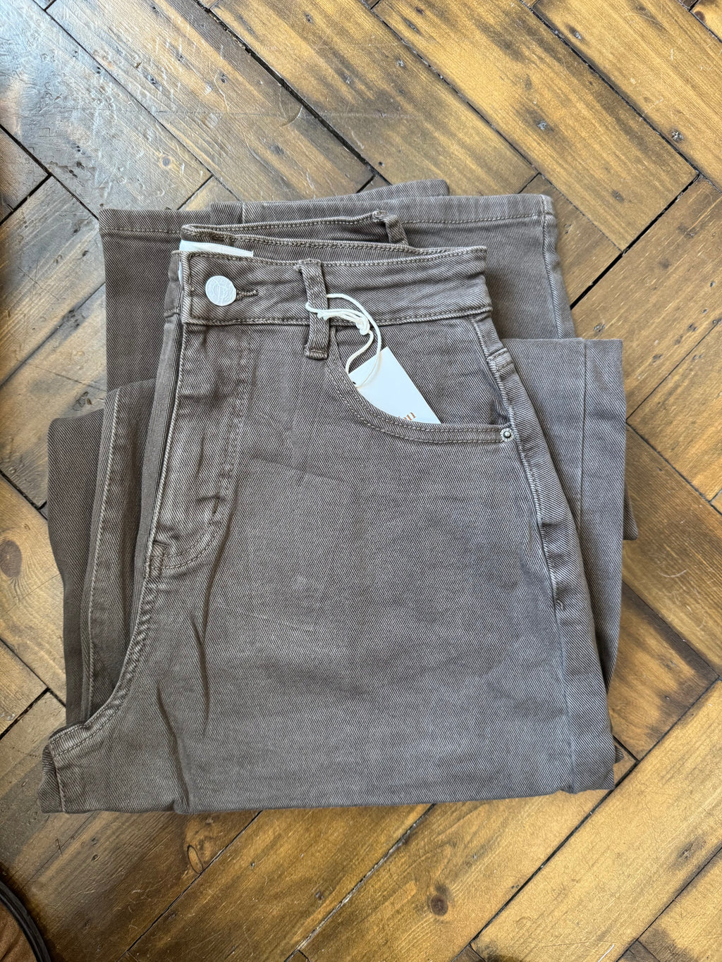 Joley Light Brown Barrel Jeans