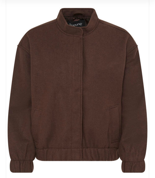 B Young Chocolate Brown Bomber Jacket