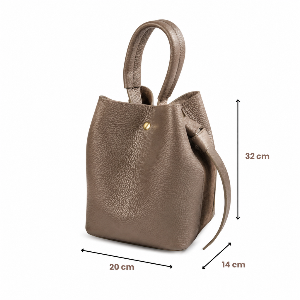 Rimini Italian Leather Mini Bucket Bag