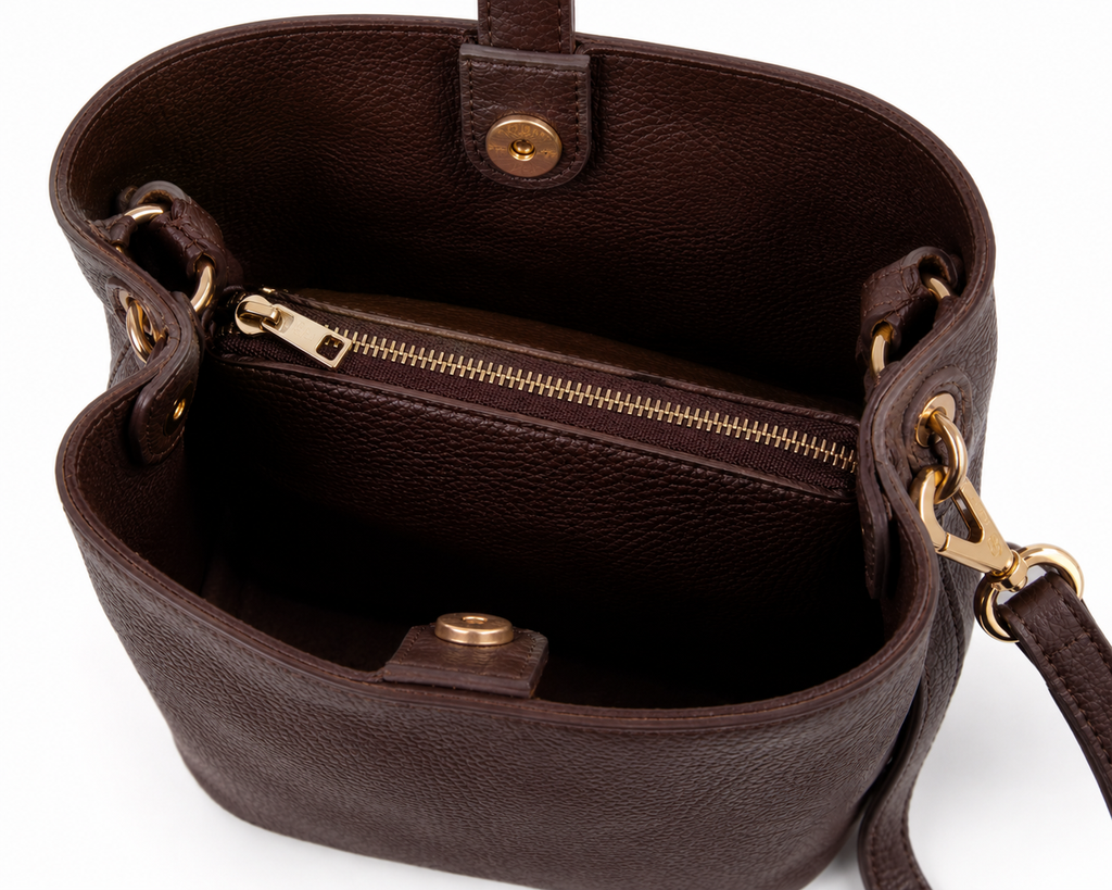 Rimini Italian Leather Mini Bucket Bag
