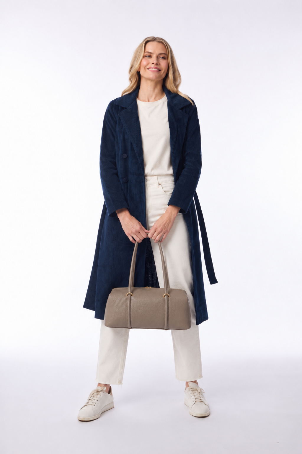 Italian Leather East-West Shoulder Bag