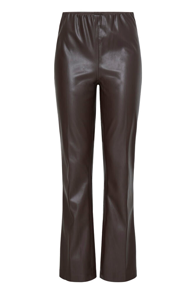 B Young Daja Flare Faux Leather Trousers