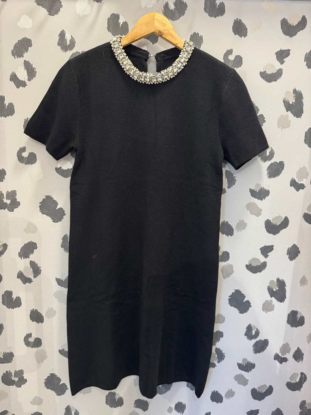 Mary Knitted Dress with Jewel Neckline