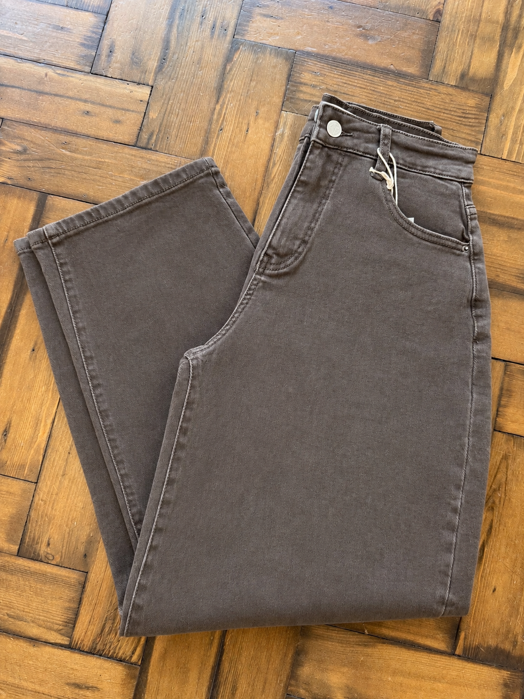Joley Light Brown Barrel Jeans