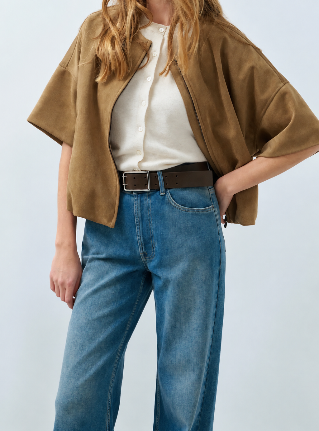 Saskia Long Lose Wide Denim Jeans
