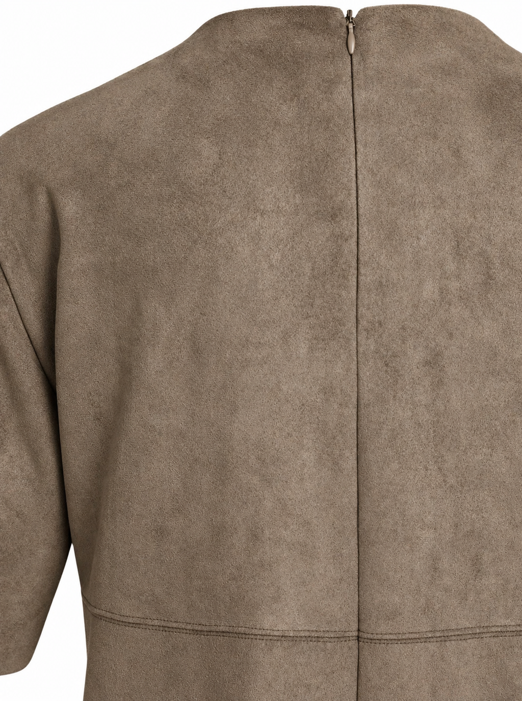 Ingrid Suedette Top in Taupe