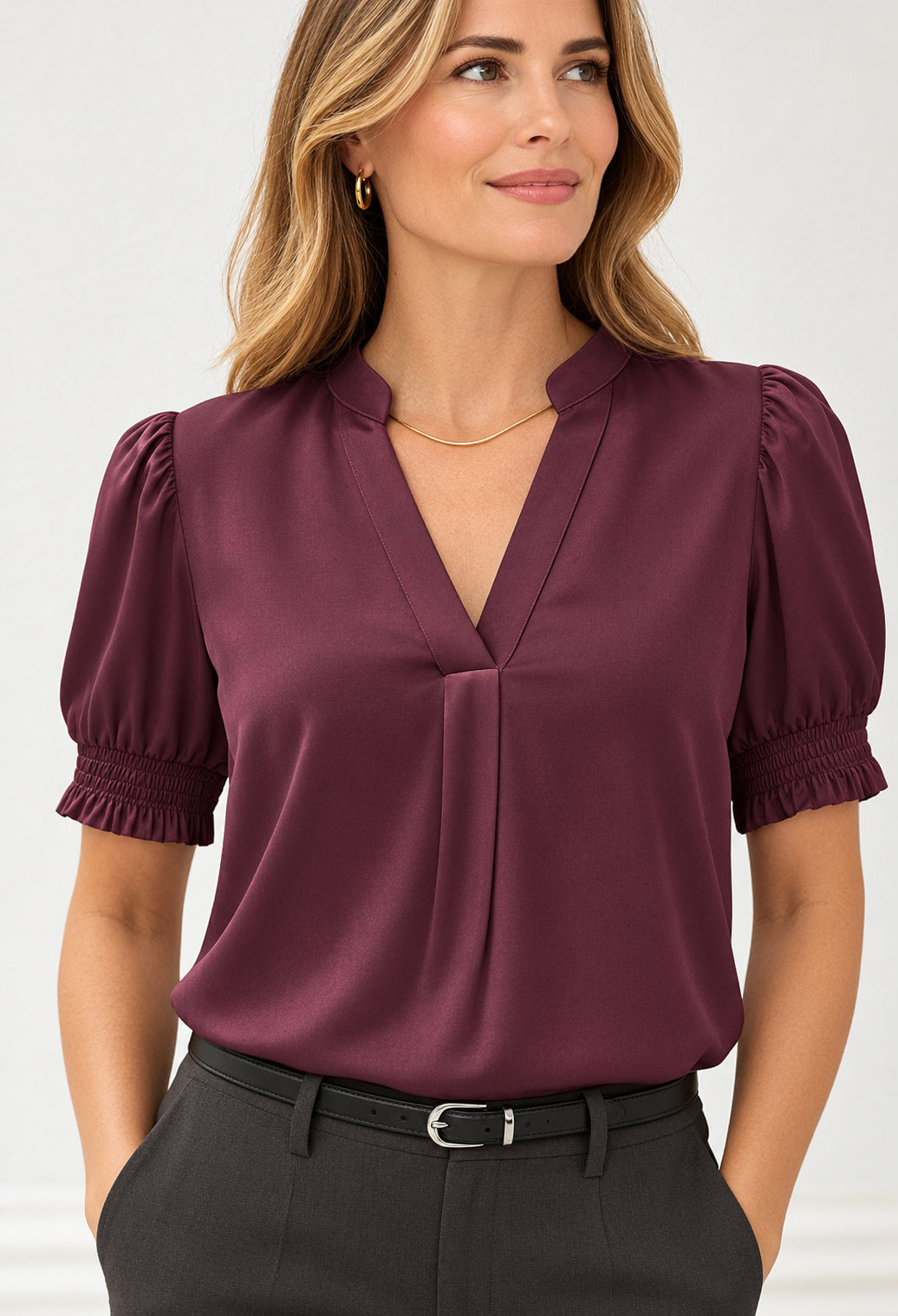 Saint Tropez Panan Satin Blouse Top