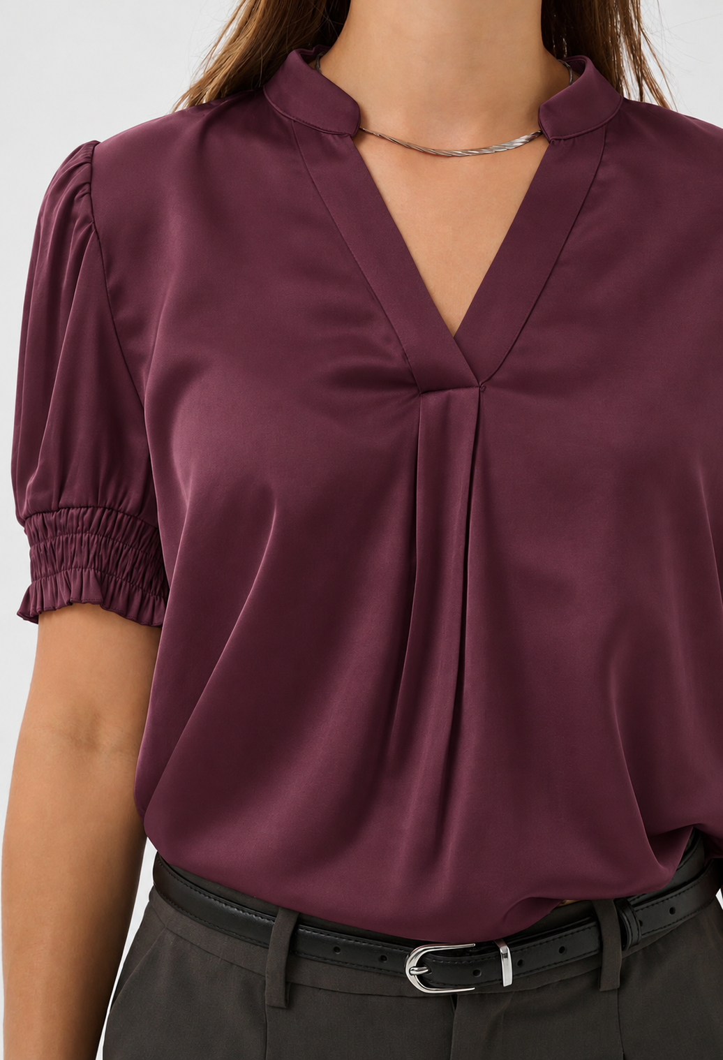 Saint Tropez Panan Satin Blouse Top