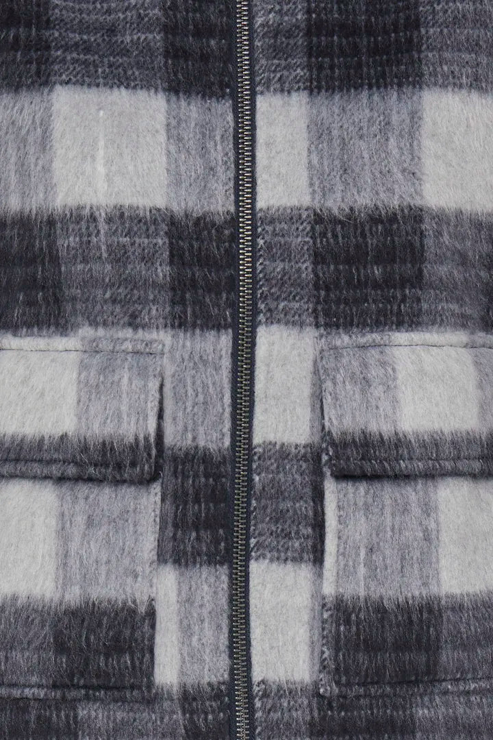 B Young Soma Checked Short Jacket