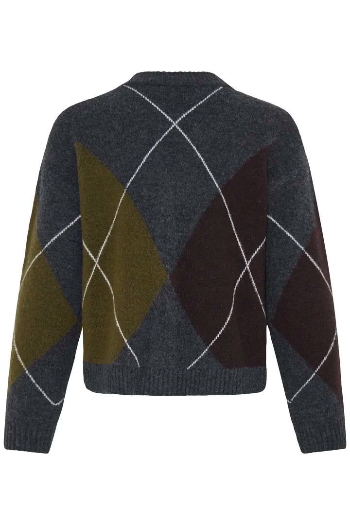 B Young Milla Argyle Cardigan