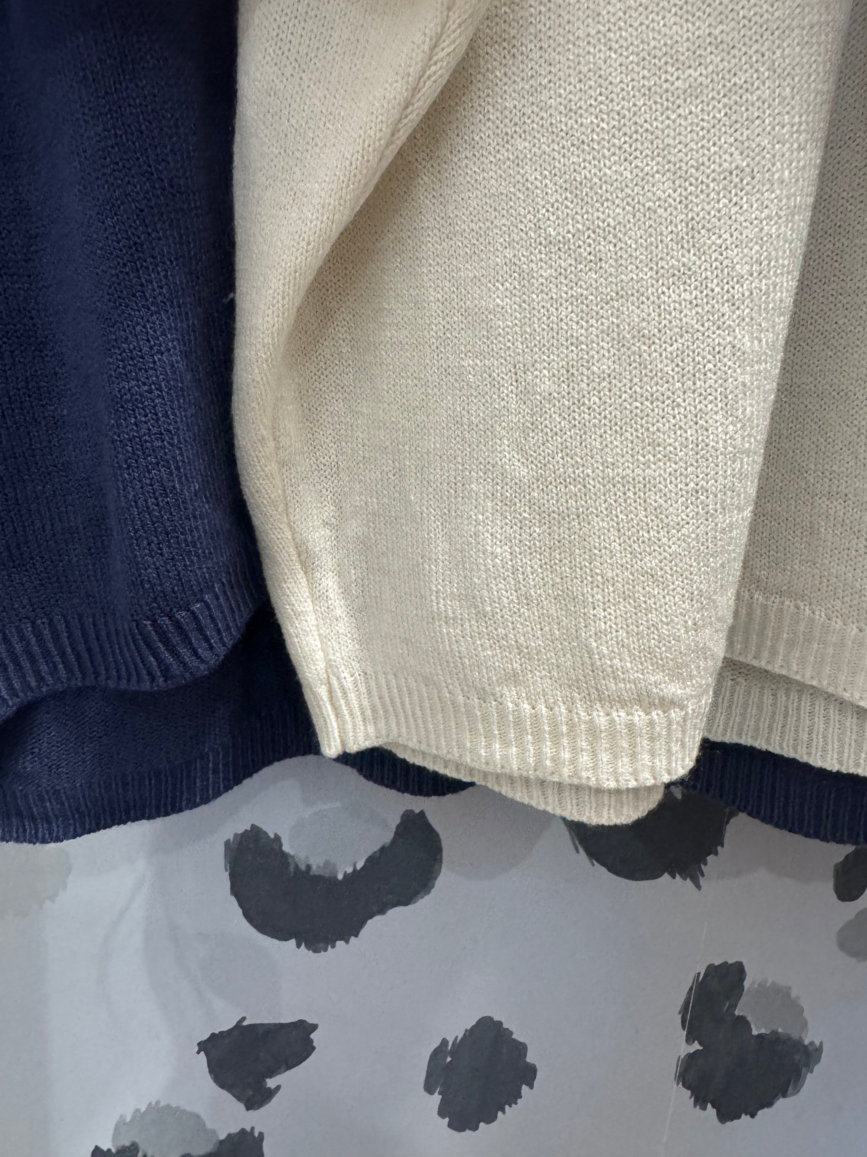 Italian Fine Knit V-Neck Sweater