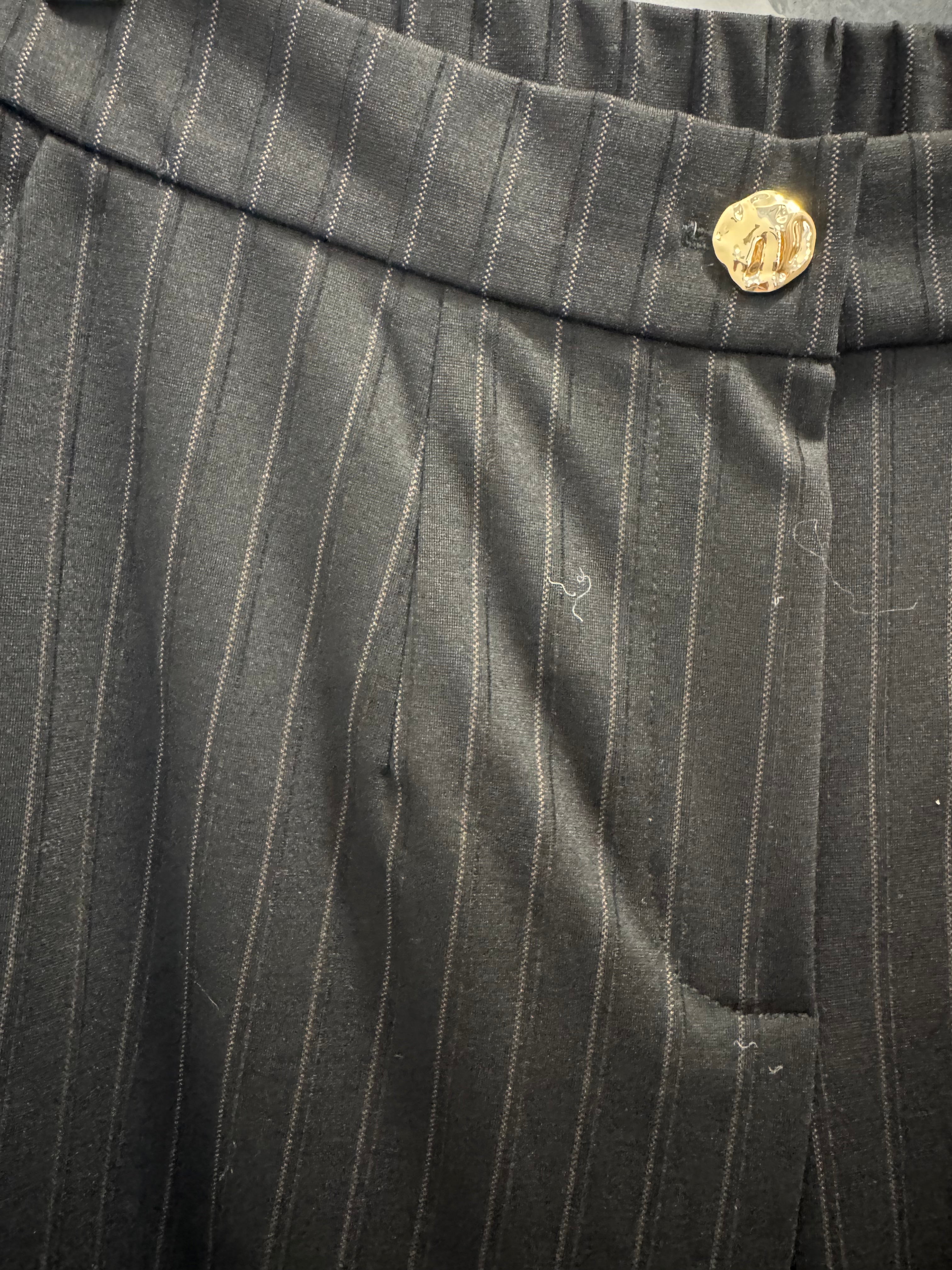 Pinstripe Wide Leg Trousers