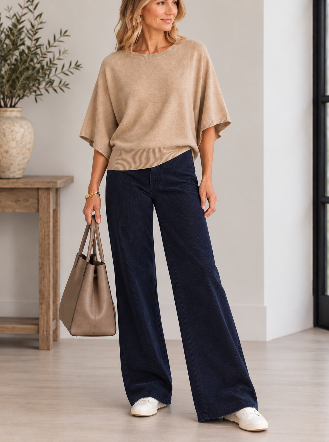 Ziggy Wide Leg Baby Cord Trousers