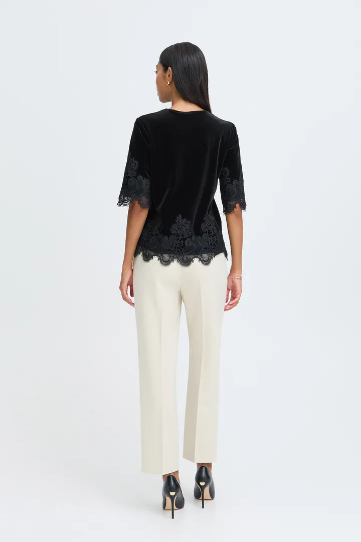 B Young Perla Lace Hem Top