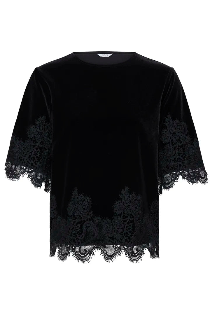 B Young Perla Lace Hem Top