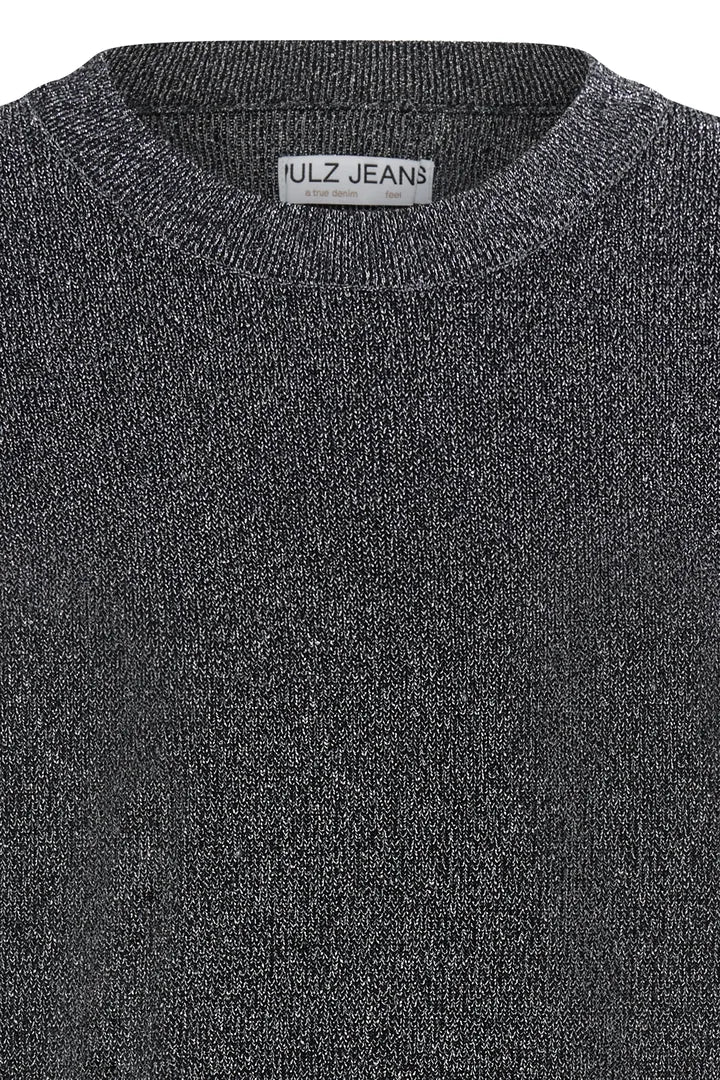 Pulz Fia Charcoal Sparkle Sweater Top