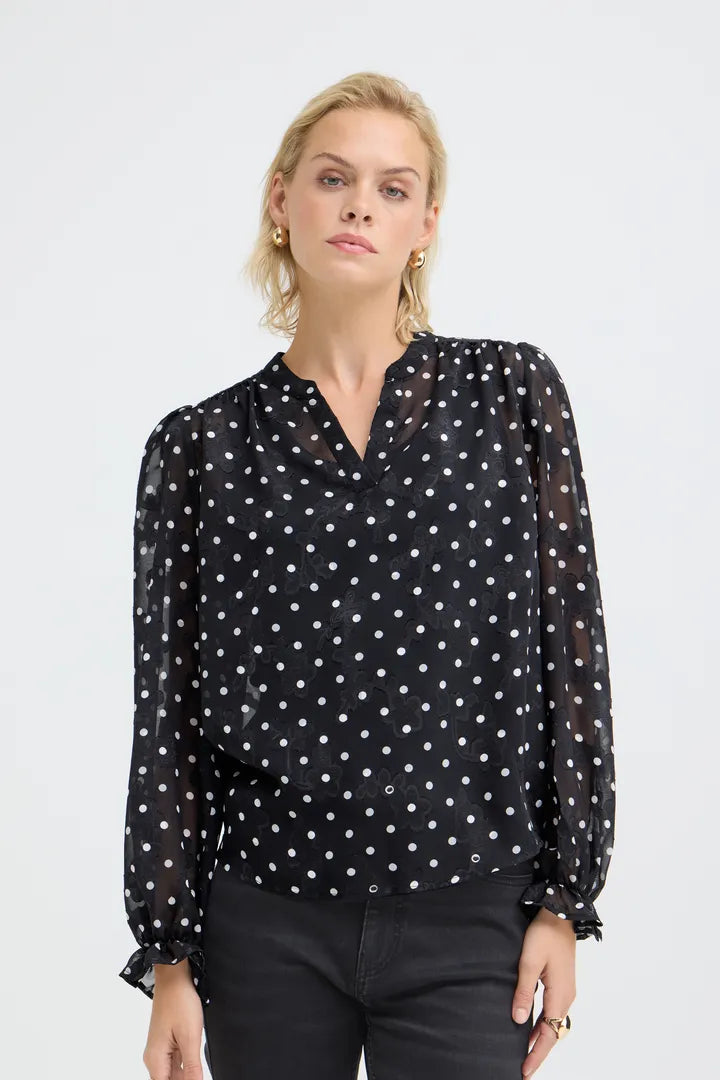 Pulz Jina Spotty Shirt Top