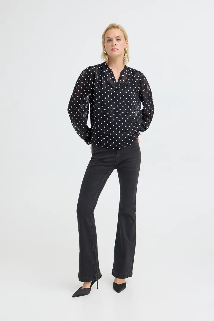 Pulz Jina Spotty Shirt Top