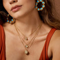 Roma Gold Coin Triple Layered Necklace