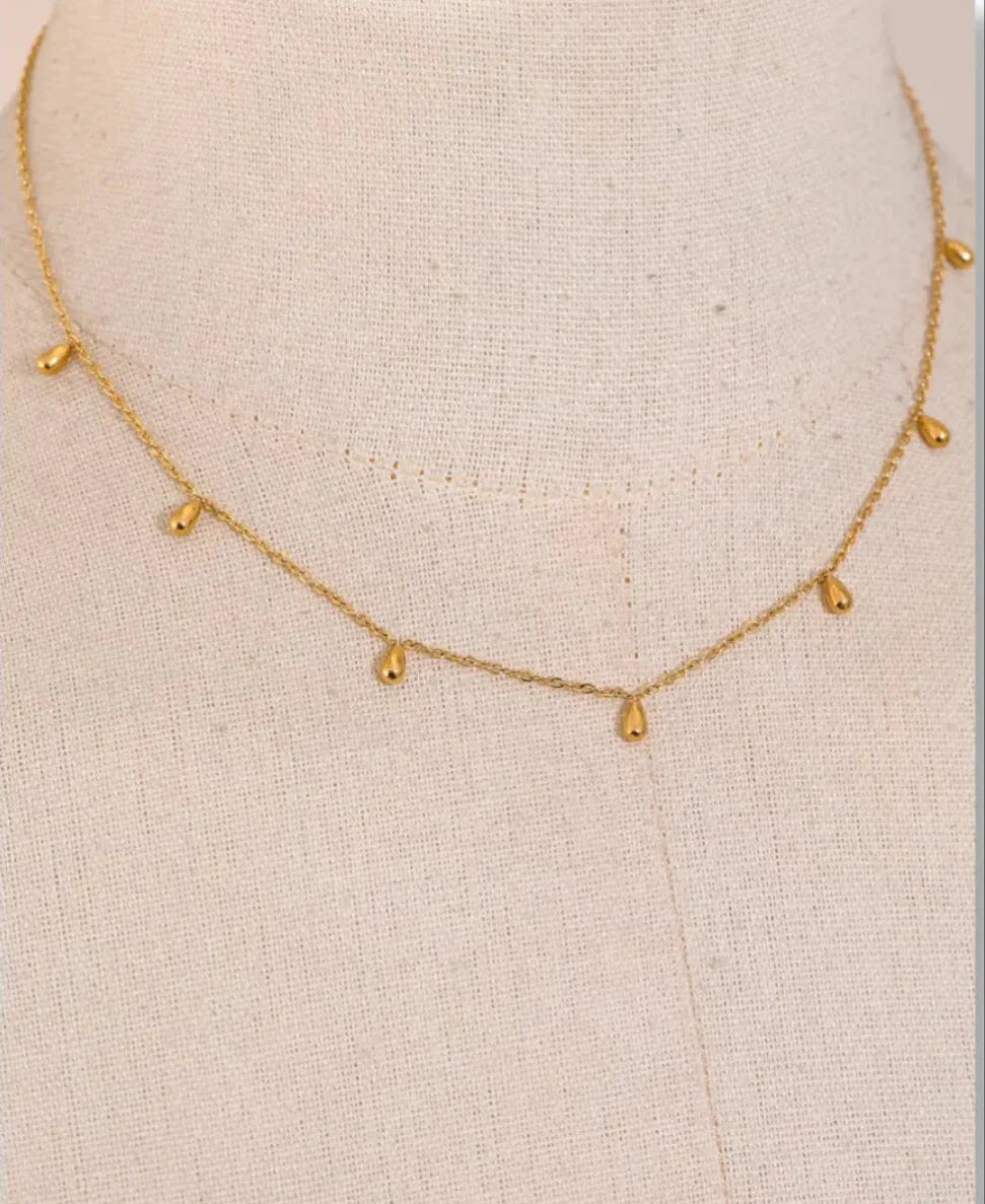 Multi Teardrop Necklace - Gold or Silver  image 2