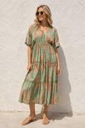 Ava Tiered Mint Midi Dress image 0