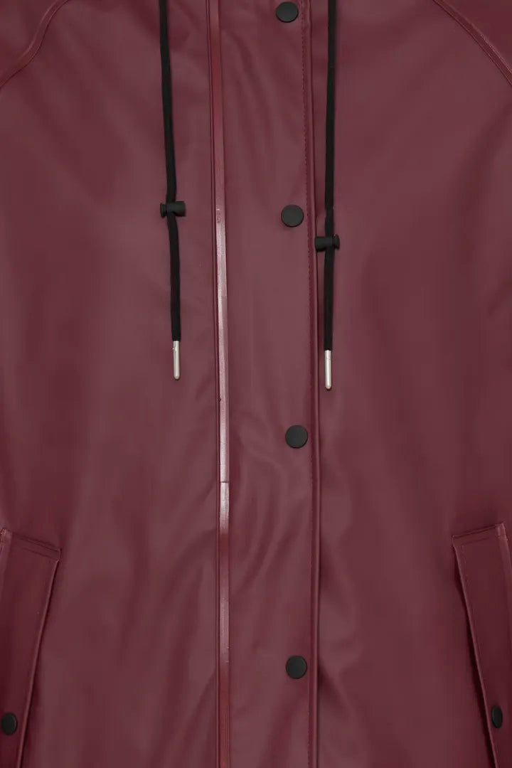 B Young Yavan Hooded Raincoat in Fig image 2