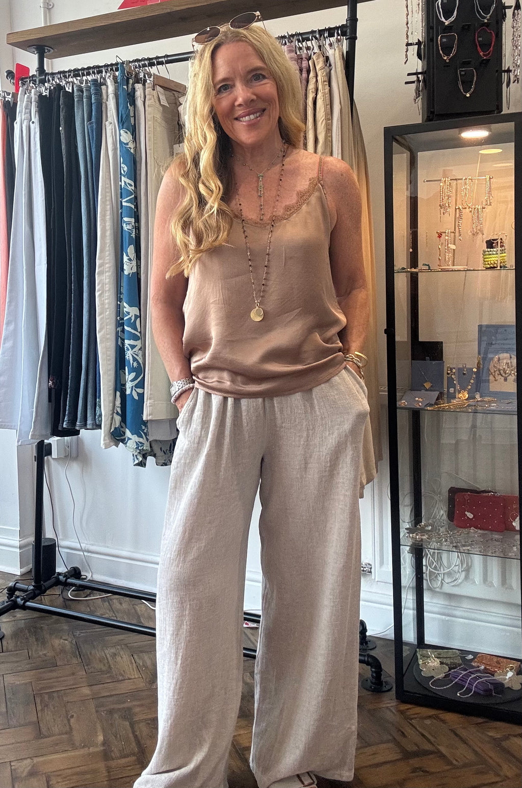 Pisa Stonewashed Cotton Linen Trousers  image 8