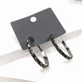 Baguette Crystal Hoop Earrings image 0
