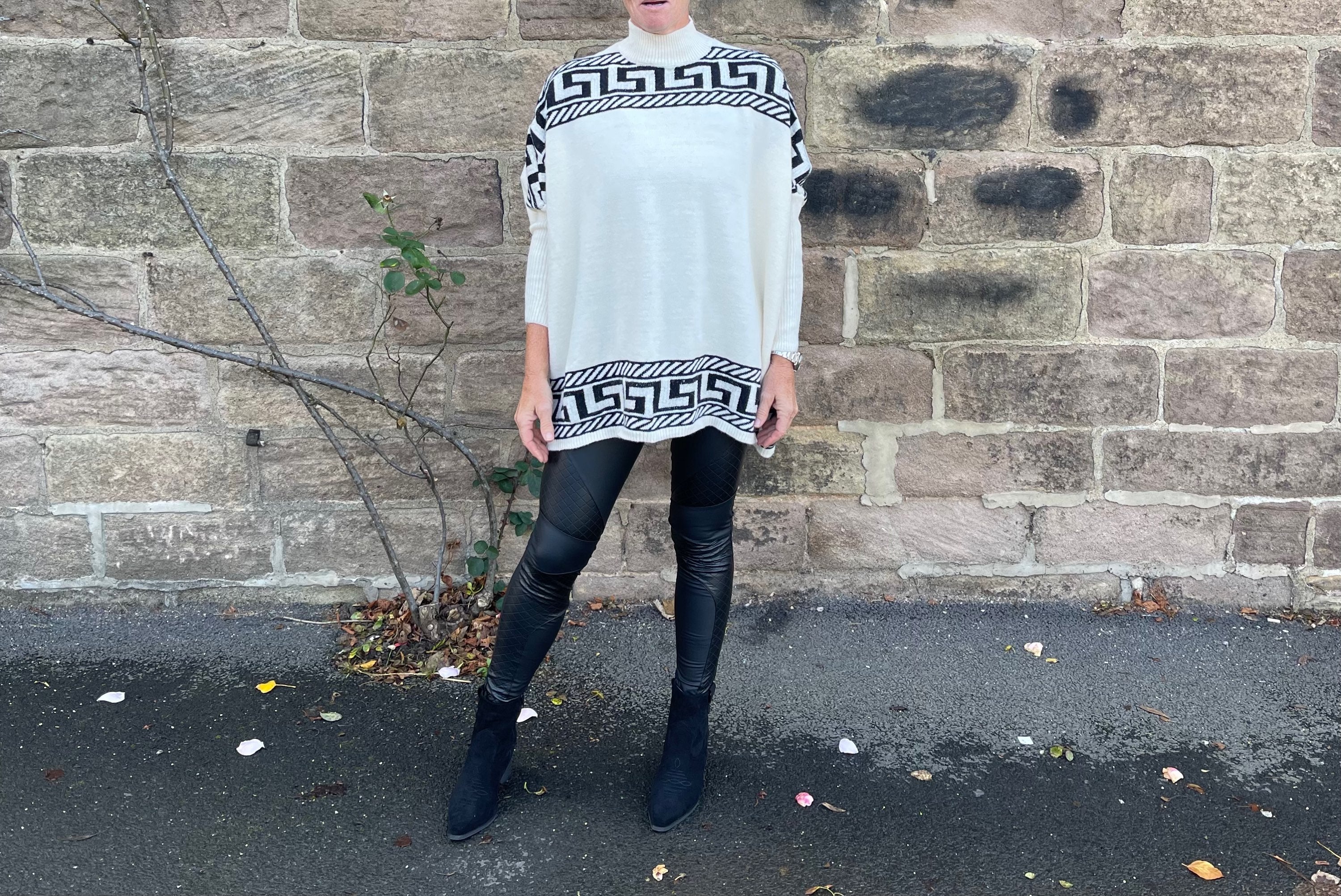 Black Biker Leggings image 2