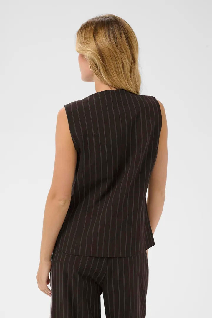 Saint Tropez Longline Pinstripe Waistcoat  image 5