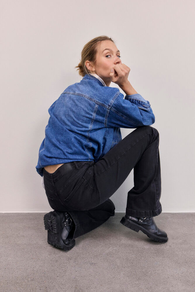 Pulz High Waist Bootcut Jeans image 5