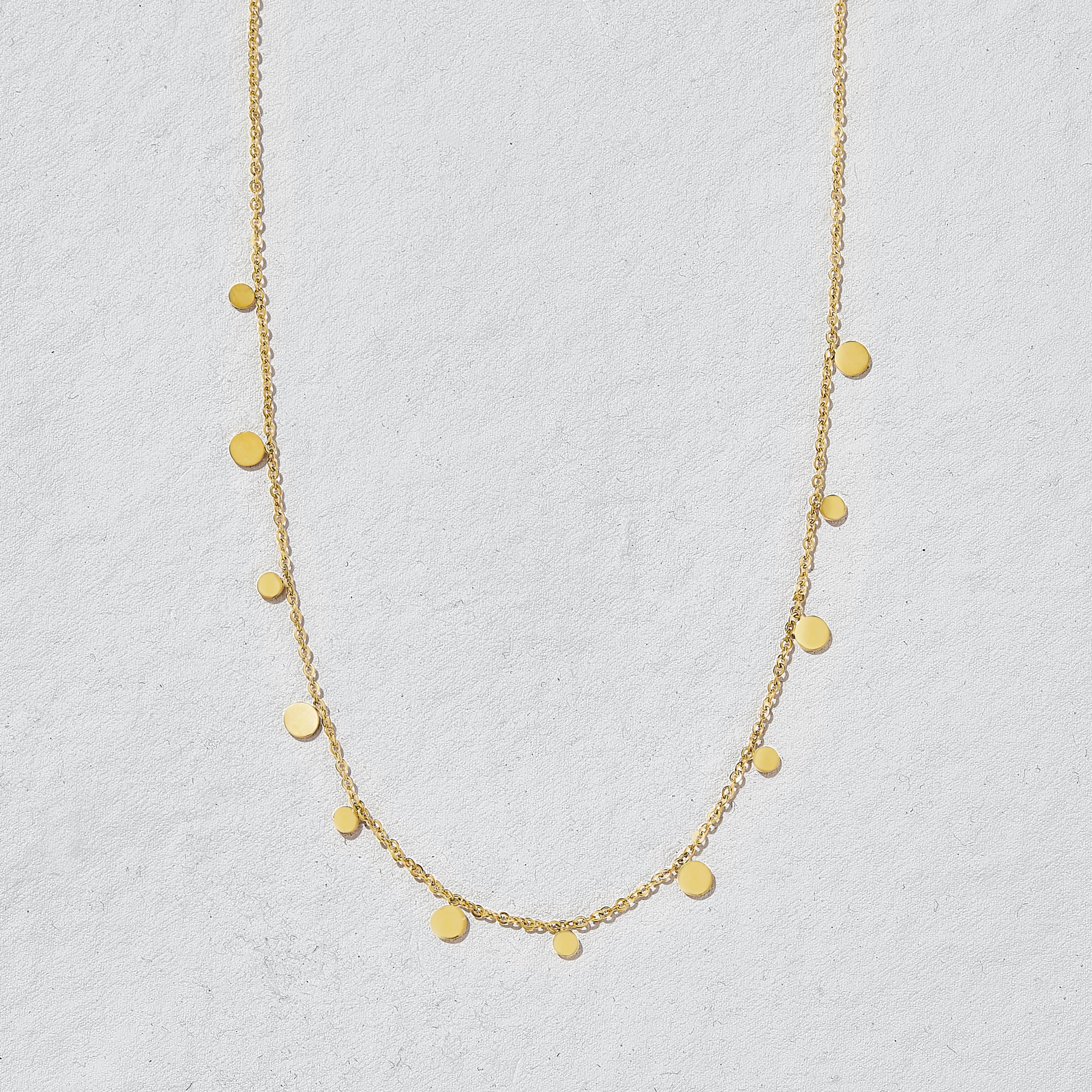 Flutter Gold Disc Nekclace image 0