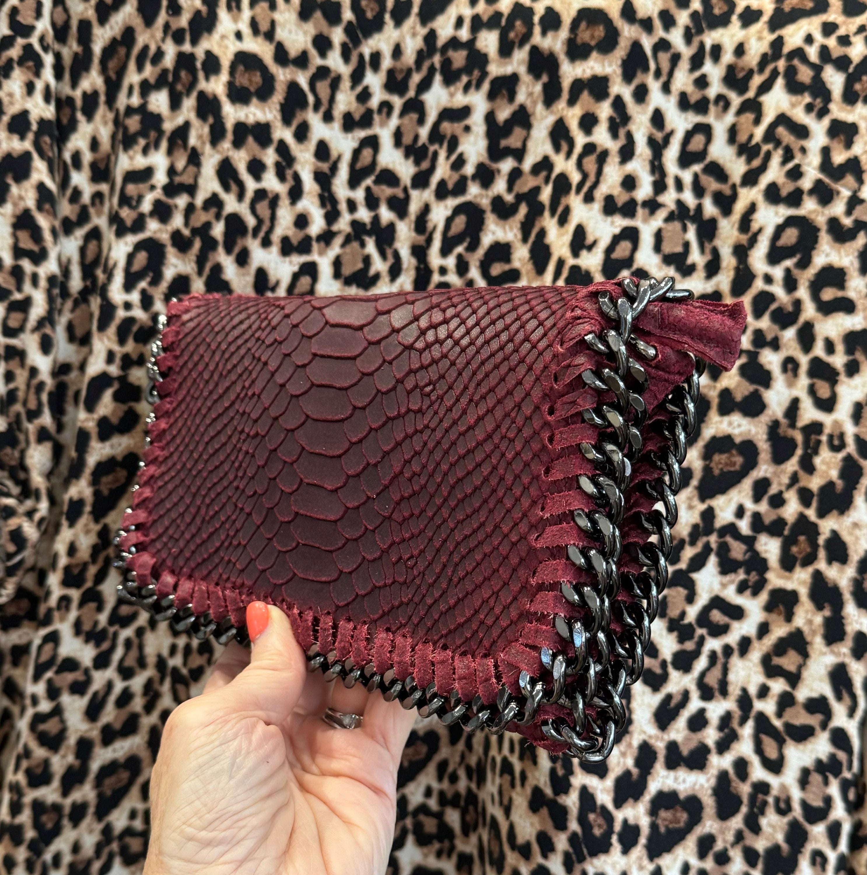 Stella Leather Bag with Chain Detail image 2