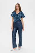Saint Tropez Faux Leather Flared Trousers image 0