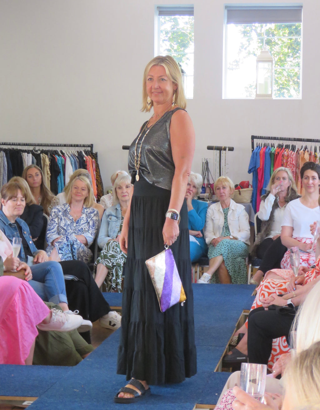 Italian Cotton Tiered Maxi Skirt image 5