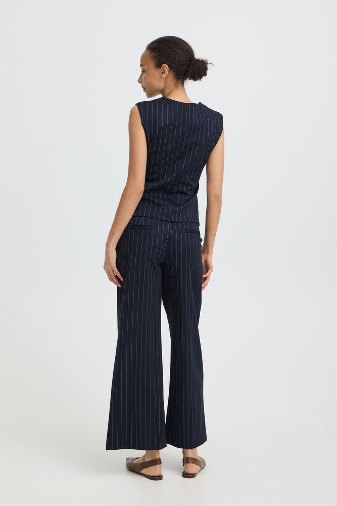 B Young Navy Stripe Waistcoat image 3