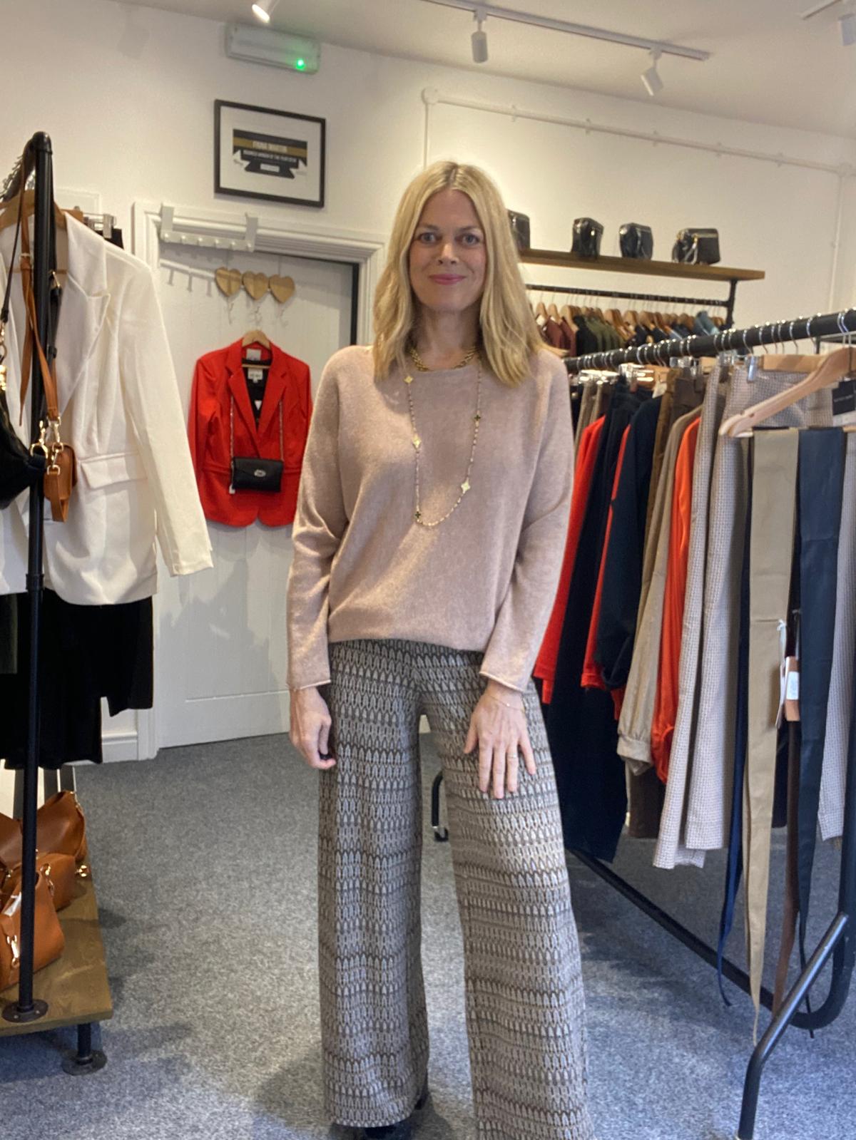 Jaxon Lurex Trim Wide Leg Trousers image 0