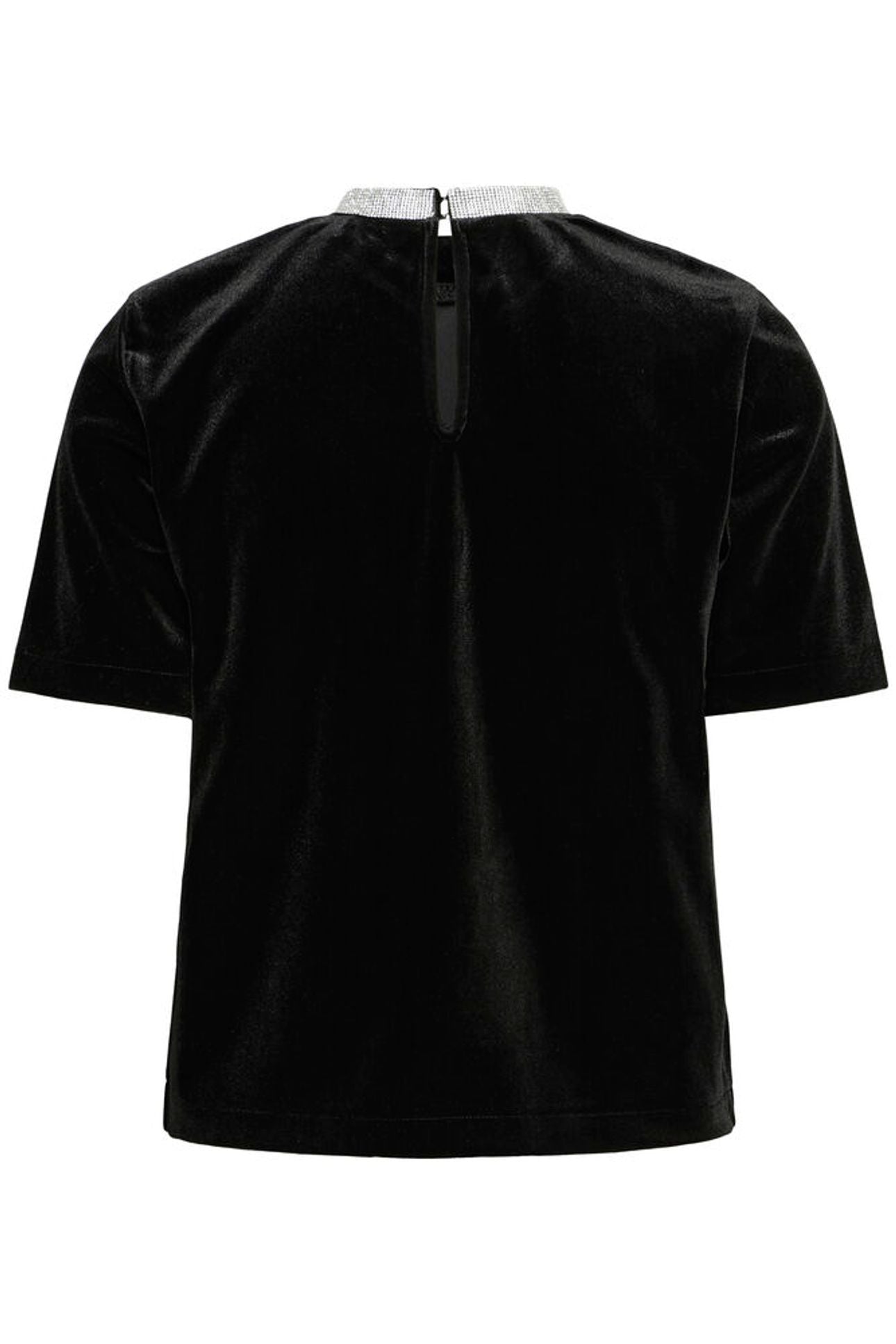 B Young Diamante Trim Velvet Top image 5