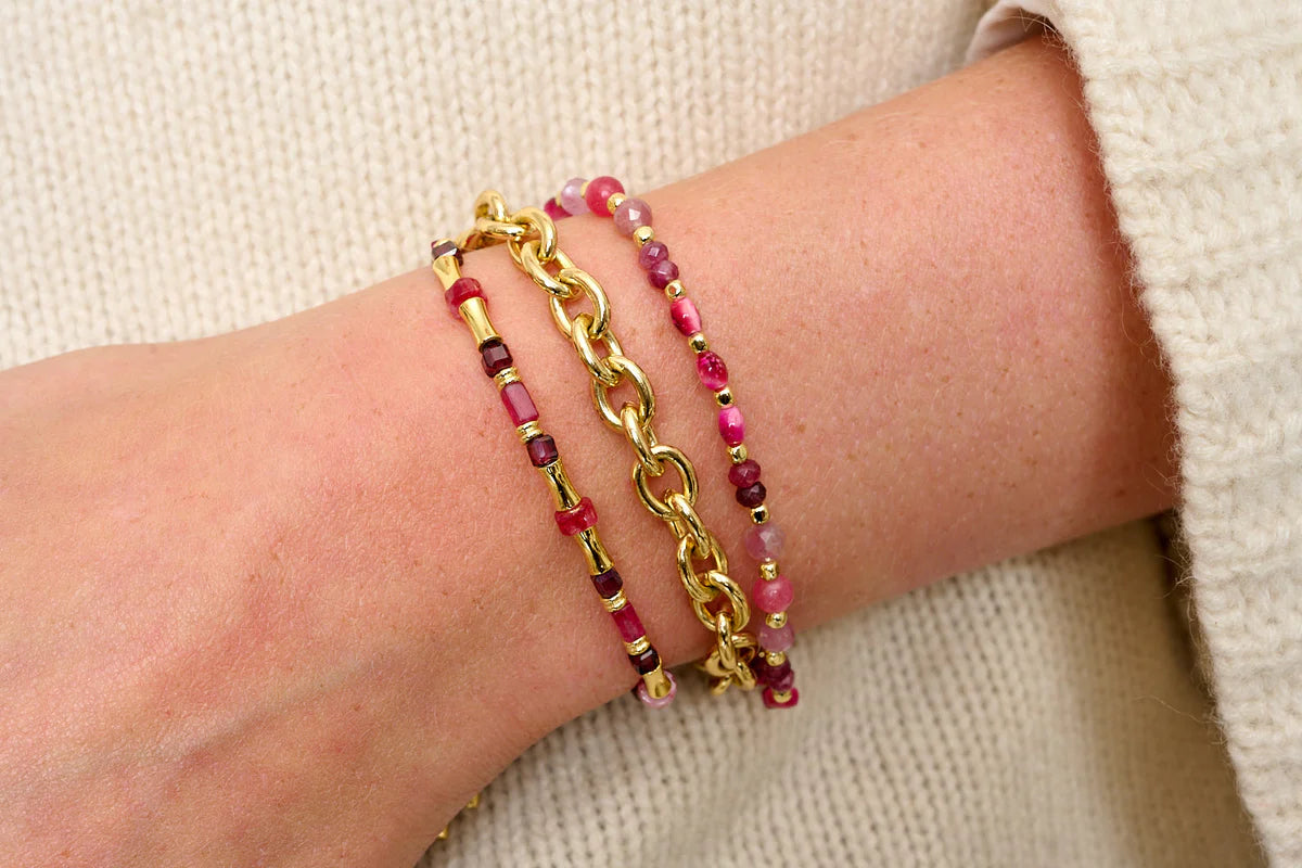 Laria Pink Tourmaline Gold Bracelet  image 1