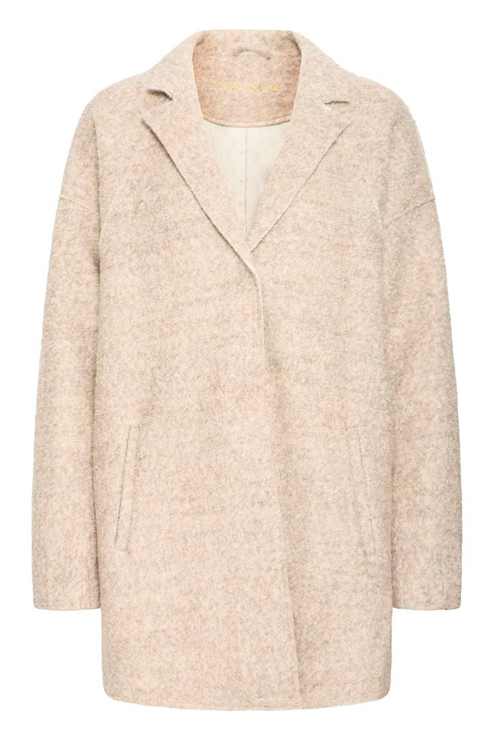 Pulz Lula Oatmeal Woven Coat image 5